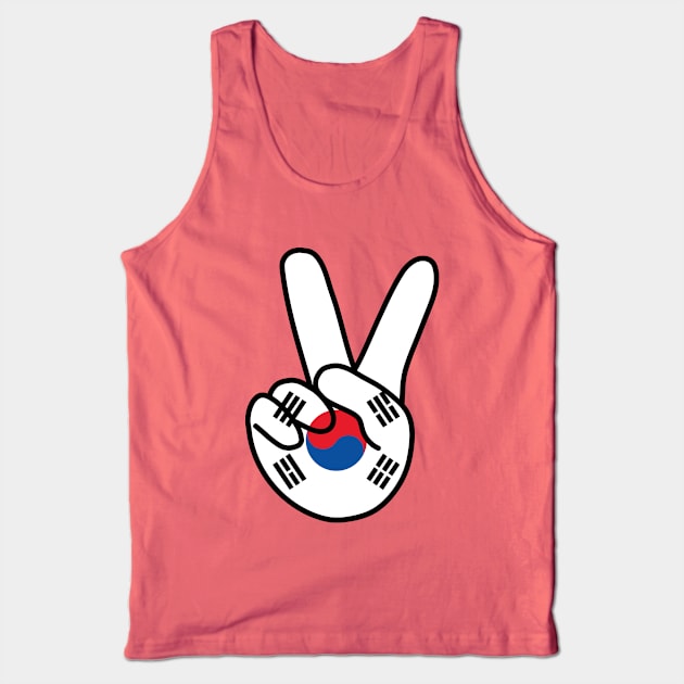 South Korea V Sign Tank Top by DiegoCarvalho